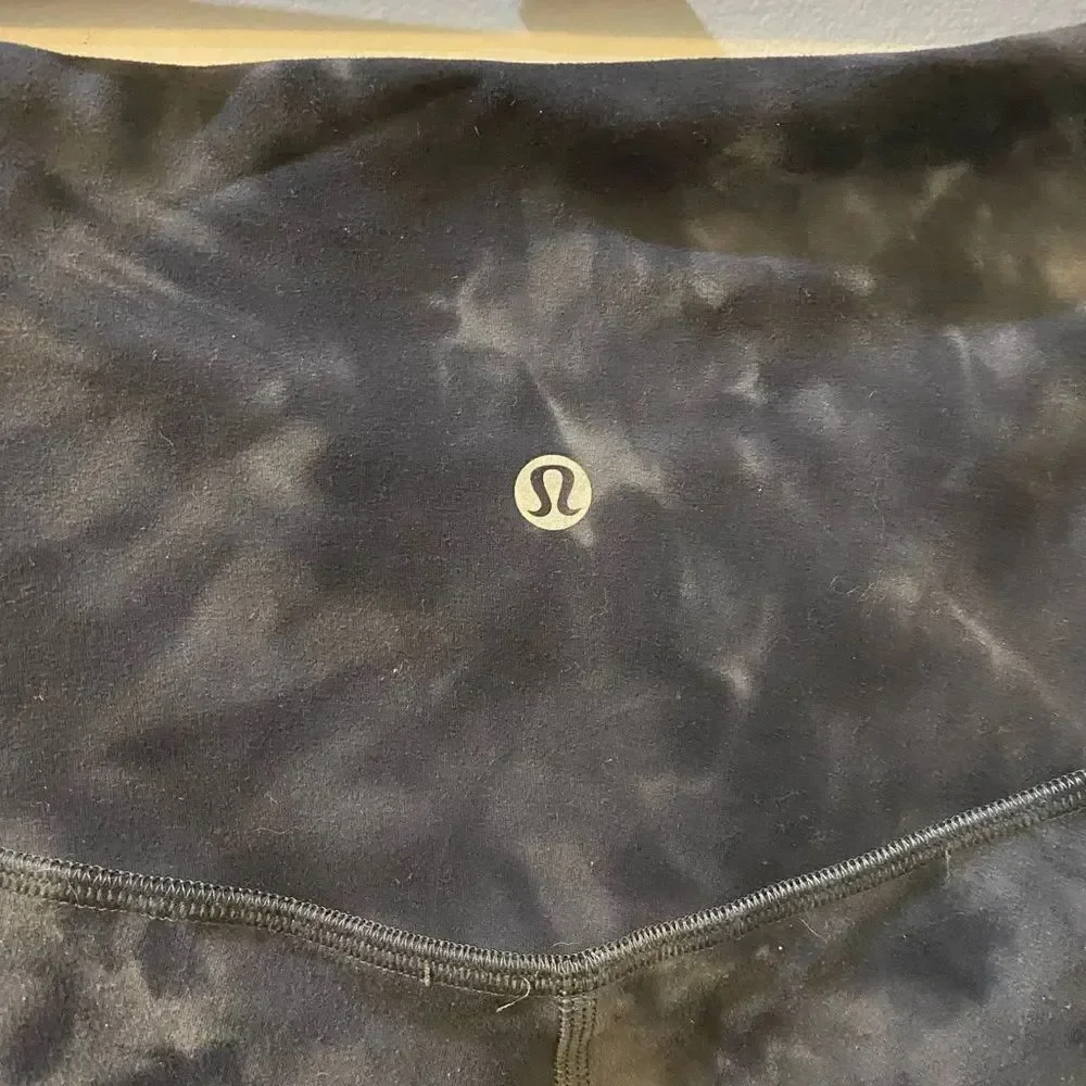 Lululemon Align HR In The Diamond Dye Pitch Gray Graphic Leggings Women Size 6